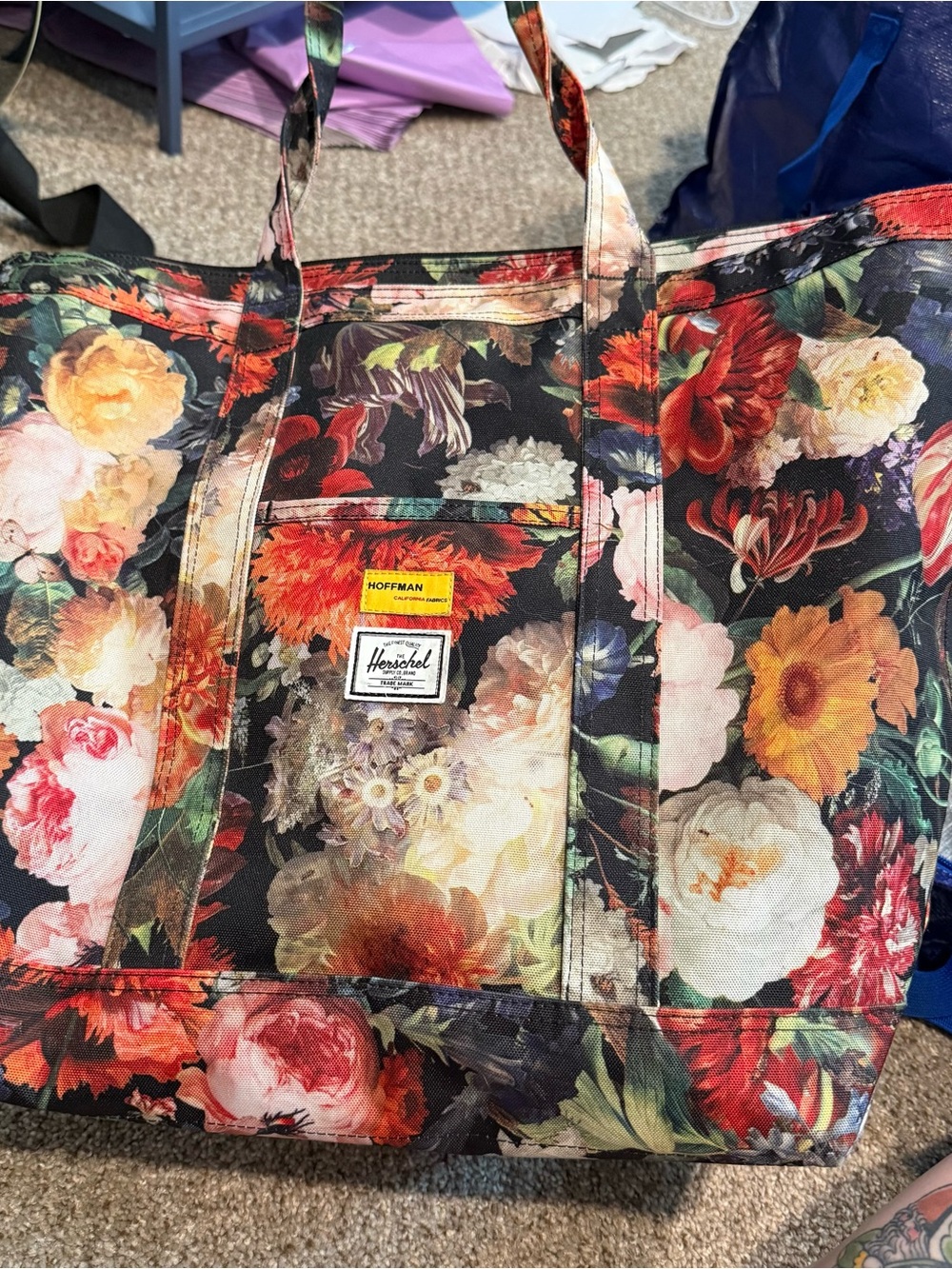 Herschel Hoffman Floral Tote Bag